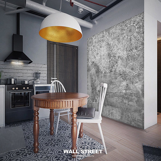 Фотообои в интерьере артикул Grayscale 15, ОТТЕНКИ СЕРОГО / GRAYSCALE, Wall street